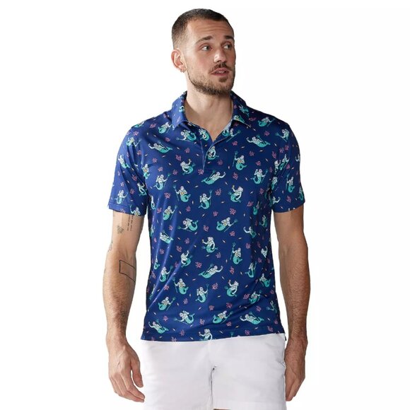 chubbies Other - Chubbies Mens Performance Golf Polo Short Sleeve Triton Of The Sea Summer NWT